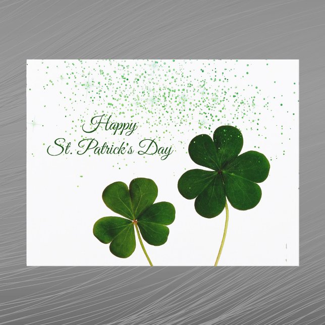Postal Festiva Día de los Simpatizantes del Confetti Verde Shamro (Subido por el creador)
