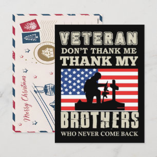 Postal Festiva Día de los Veteranos, Día de Acción de Gracias y N