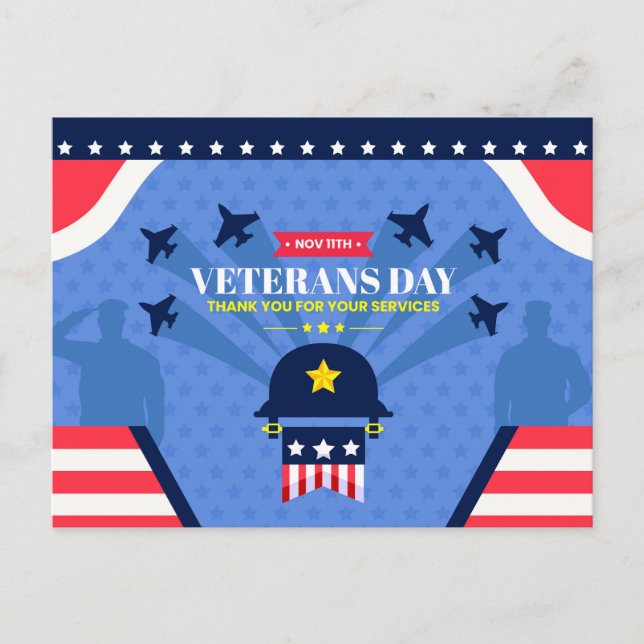 Postal Festiva Día de los Veteranos - Honrando a todos los que si (Anverso)