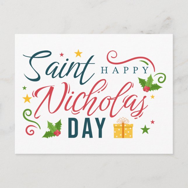 Postal Festiva Día de San Nicolás (Anverso)