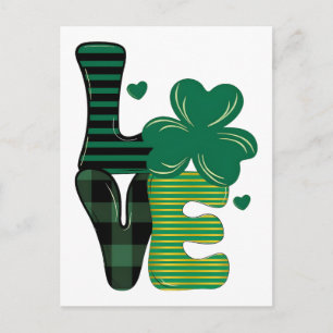 Postal Festiva Día de San Patricio amor