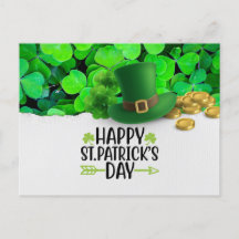 Día de San Patricio feliz con Shamrock