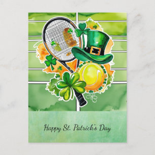 Postal Festiva Día de San Patricio para Jugador de Tenis