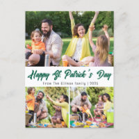 Día de San Patrick, foto de la familia Green Shamr