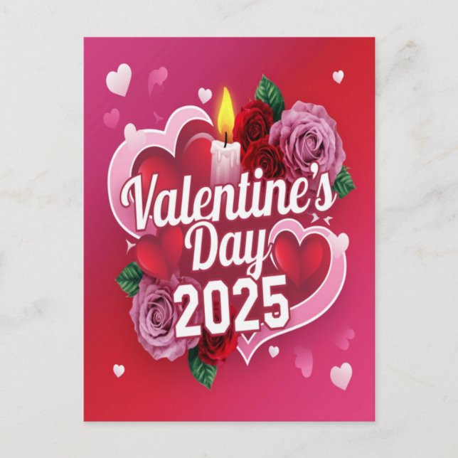 Postal Festiva Día de San Valentín 2025 (Anverso)
