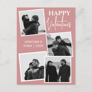 Postal Festiva Día de San Valentín de amor simple elegante pareja