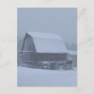 Postal Festiva Día del invierno gris Finn Barn Michigan Península