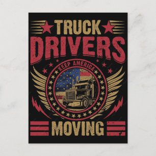 Postal Festiva Día del Padre Camionero Divertido 2026