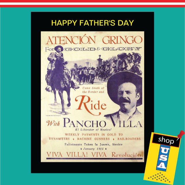 Postal Festiva Día del Padre de Pancho Villa 💣 Saludo Histórico (Subido por el creador)
