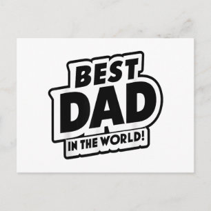 Postal Festiva Día del Padre Mejor Papá del Mundo