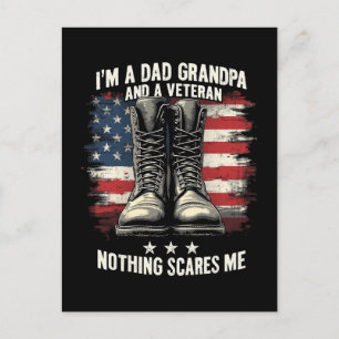Postal Festiva Día del Padre Patriótico Veterano Abuelo
