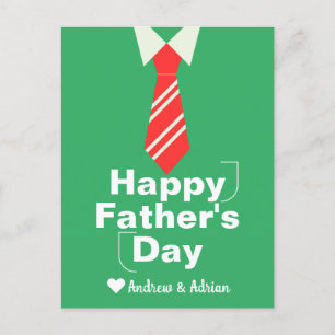 Postal Festiva día del padre, trabajo de camisa de corbata, moder