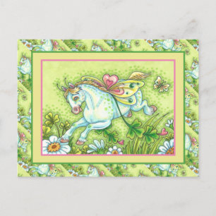 POSTAL FESTIVA DÍA DEL PATRICIO VOLADOR IRLANDÉS LINDOS PONY, HAD