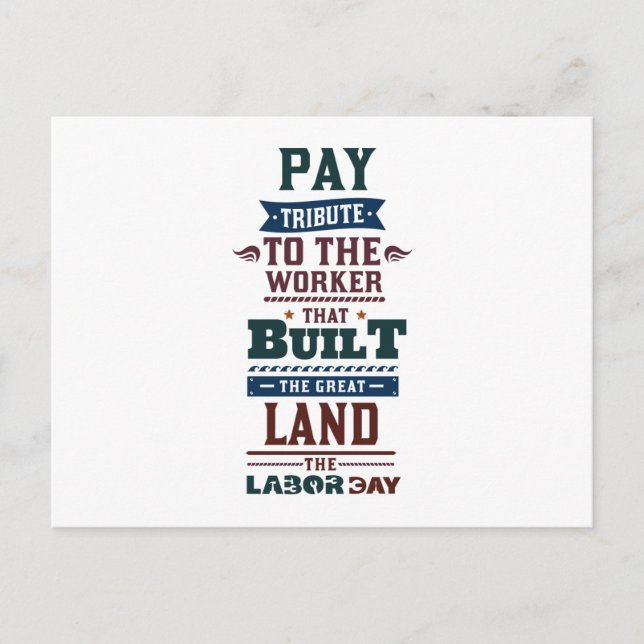 Postal Festiva Día del Trabajo rinde homenaje al trabajador (Anverso)