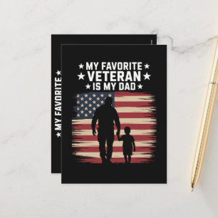 Postal Festiva Día del Veterano Padre Orgulloso