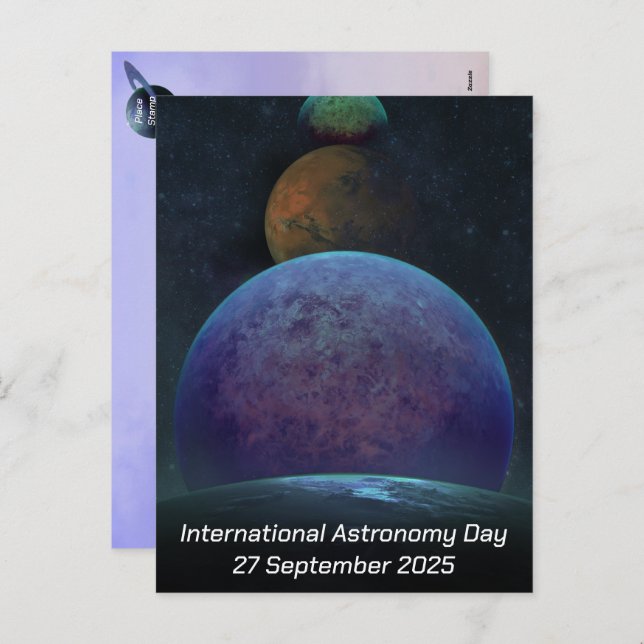 Postal Festiva Día Internacional de la Astronomía - Planetas (Anverso / Reverso)