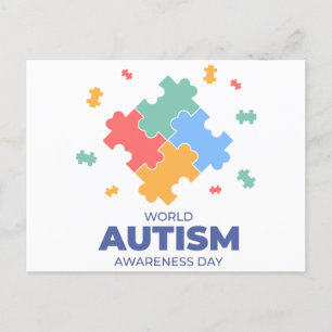 Postal Festiva Día Mundial de Conciencia sobre el Autismo