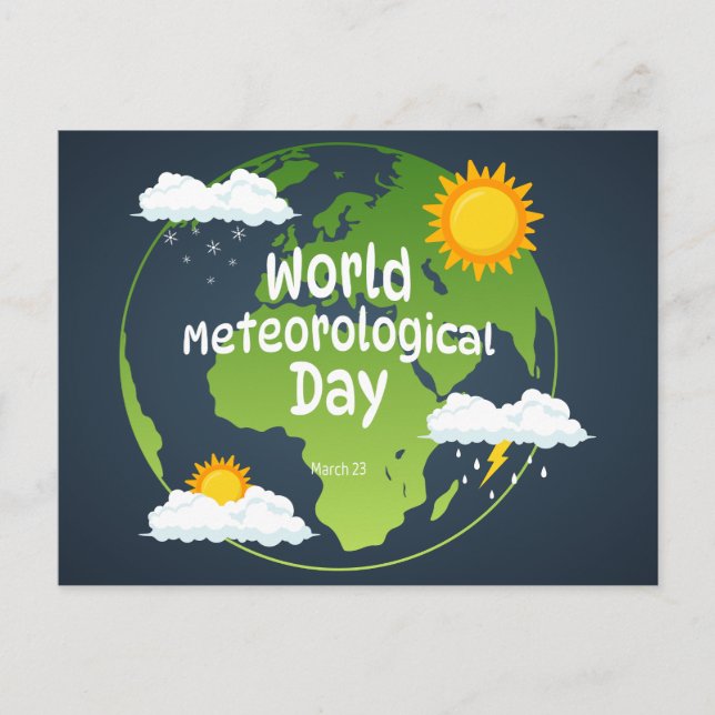 Postal Festiva Día Mundial de la Meteorología (Anverso)