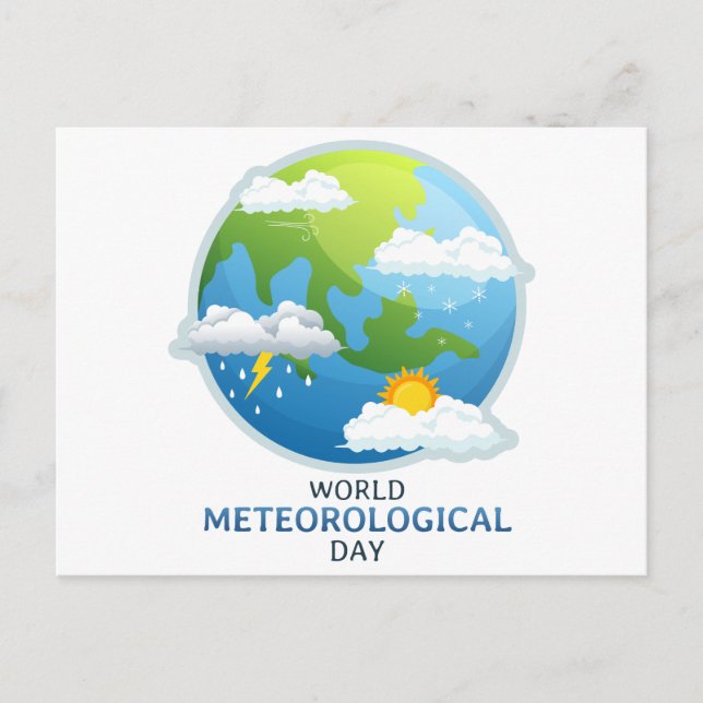 Postal Festiva Día Mundial de la Meteorología (Anverso)