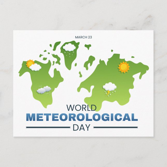 Postal Festiva Día Mundial de la Meteorología (Anverso)