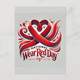 Postal Festiva Día rojo del uso nacional