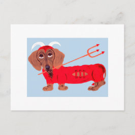 Postal Festiva Diablo Dachshund
