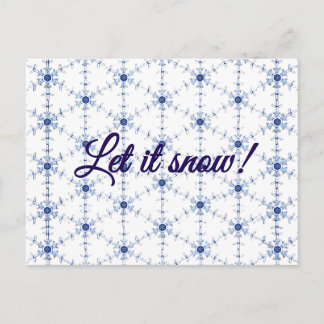 Postal Festiva Diamond Snowflake Pattern Postcard