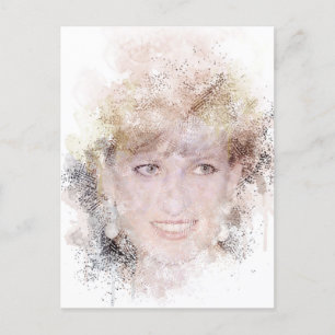 Postal Festiva Diana, el retrato acuático de la princesa popular