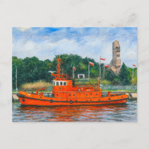 Postal Festiva Dibujo al pastel del monumento conmemorativo de gu