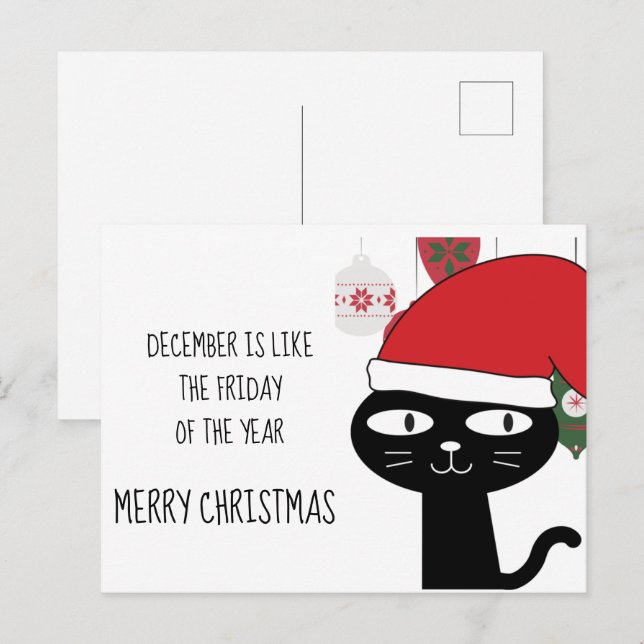 Postal Festiva Diciembre es como el Personalizado del VIERNES del (Anverso / Reverso)