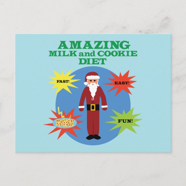 Postal Festiva Dieta Santa Cookie (Anverso)