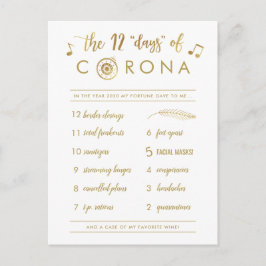 Postal Festiva Diez divertidos días de Corona | Navidades de oro