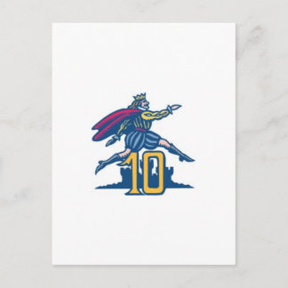 Postal Festiva Diez señores a saltar