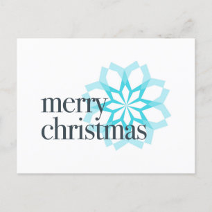 Postal Festiva Diferente diseño clásico de "Feliz Navidad"