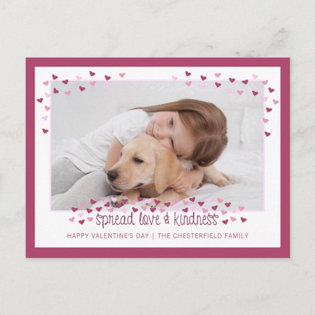 Postal Festiva DIFUNDIR AMOR Y AMOR A Valentín (Anverso)