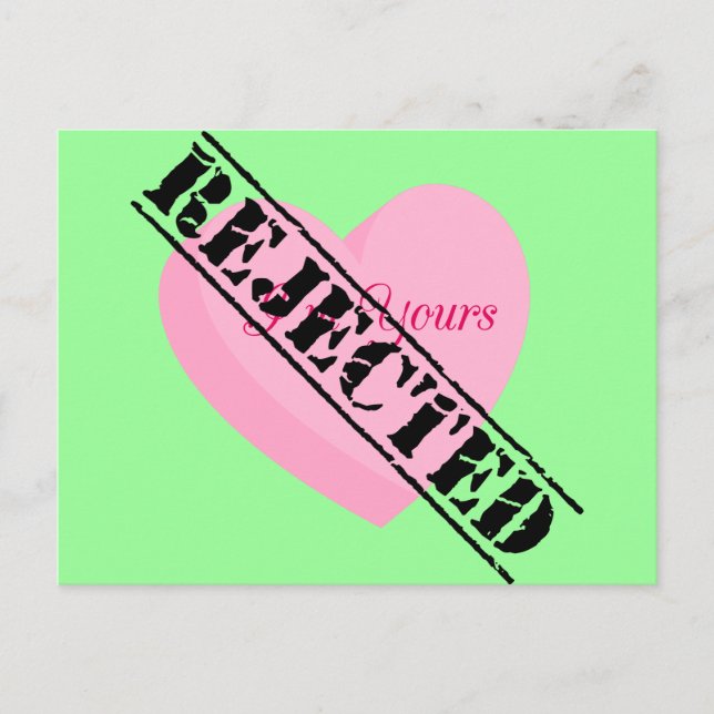 Postal Festiva Diga Feliz San Valentín con rechazo y ruptura (Anverso)