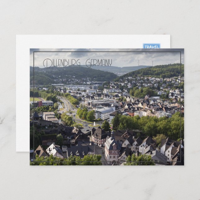 Postal Festiva Dillenburg Evending Cityscape Alemania (Anverso / Reverso)