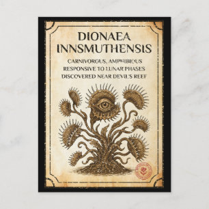 Postal Festiva Dionaea innsmuthensis - Un nuevo descubrimiento bo