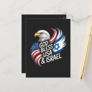 Postal Festiva Dios bendiga USA Israel