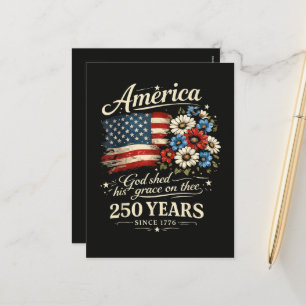 Postal Festiva Dios Derramó Su Gracia Sobre Ti Aniversario 250 de