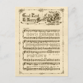 Postal Festiva Dios descanse usted merry Caballeros CC0604 Postca
