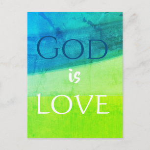 Postal Festiva Dios es Amor Inspirador