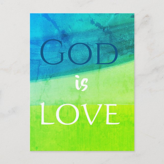 Postal Festiva Dios es Amor Inspirador (Anverso)