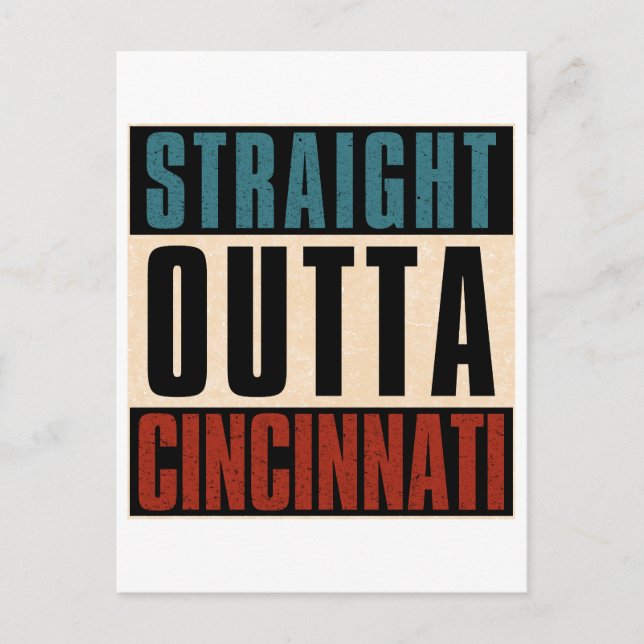 Postal Festiva Directamente Fuera de Cincinnati Ohio OH (Anverso)