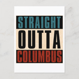 Postal Festiva Directamente fuera de Columbus Ohio OH EE.UU.