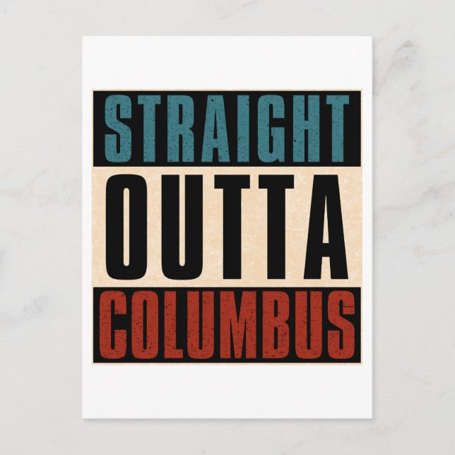 Postal Festiva Directamente fuera de Columbus Ohio OH EE.UU. (Anverso)