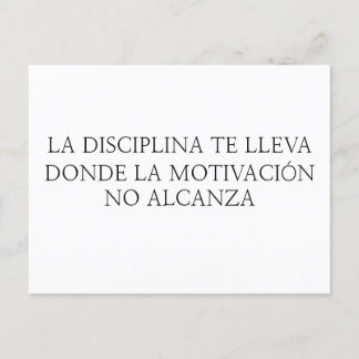 Postal Festiva Disciplina - Motivación