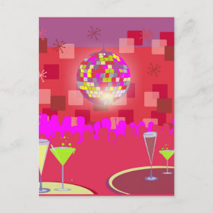 Postal Festiva Disco del Año Nuevo