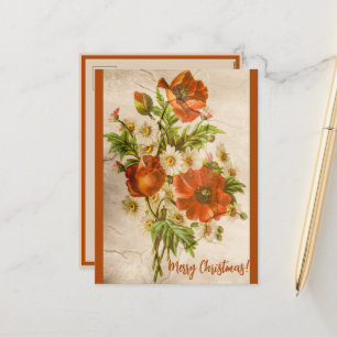 Postal Festiva Discoteca roja botánica victoriana con problemas