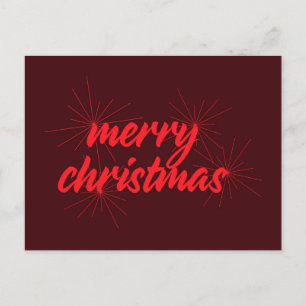 Postal Festiva Diseño alegre y moderno de "Feliz Navidad"